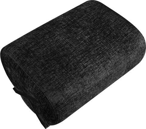 Waverly Black Fabric Upholstered Ottoman, 1 Piece (Style 2)