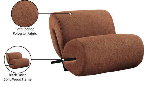 Waverly Cognac Fabric Upholstered Accent Chair, 1 Piece (Style 2)