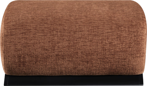 Waverly Cognac Fabric Upholstered Ottoman, 1 Piece (Style 2)