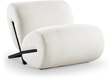 Waverly Cream Fabric Upholstered Accent Chair, 1 Piece (Style 2)