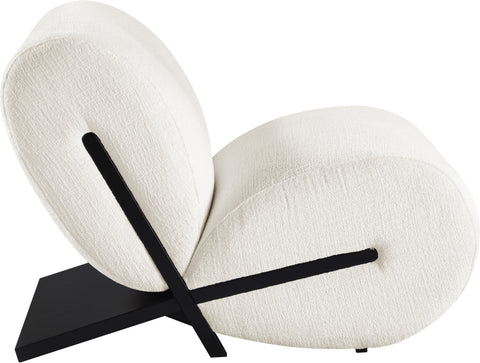 Waverly Cream Fabric Upholstered Accent Chair, 1 Piece (Style 2)