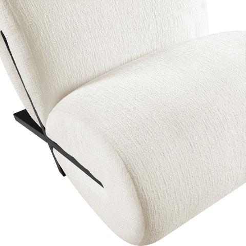 Waverly Cream Fabric Upholstered Accent Chair, 1 Piece (Style 2)