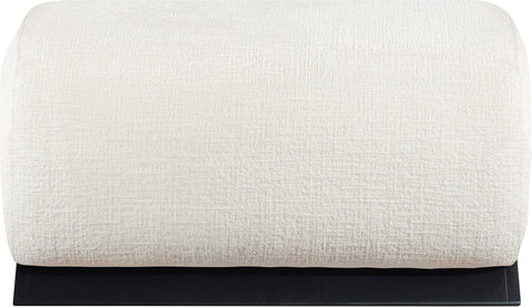 Waverly Cream Fabric Upholstered Ottoman, 1 Piece (Style 2)