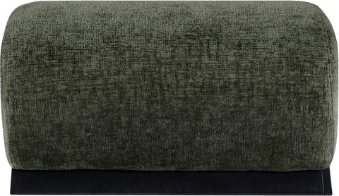 Waverly Green Fabric Upholstered Ottoman, 1 Piece
