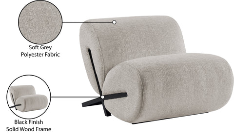 Waverly Grey Fabric Upholstered Accent Chair, 1 Piece