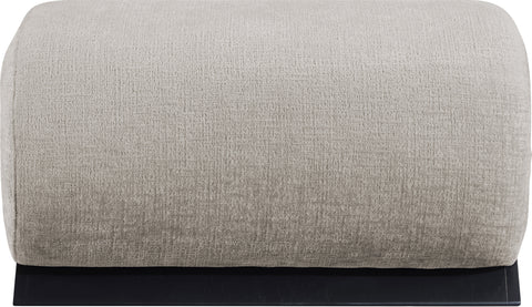 Waverly Grey Fabric Upholstered Ottoman, 1 Piece
