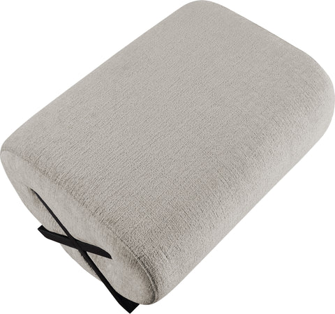 Waverly Grey Fabric Upholstered Ottoman, 1 Piece