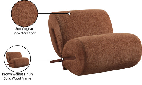 Waverly Cognac Fabric Upholstered Accent Chair, 1 Piece (Style 3)