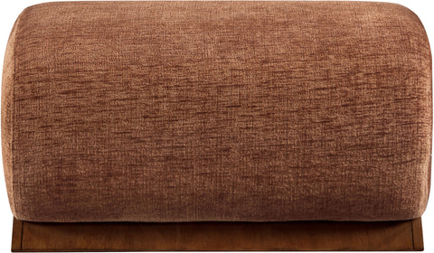 Waverly Cognac Fabric Upholstered Ottoman, 1 Piece (Style 3)