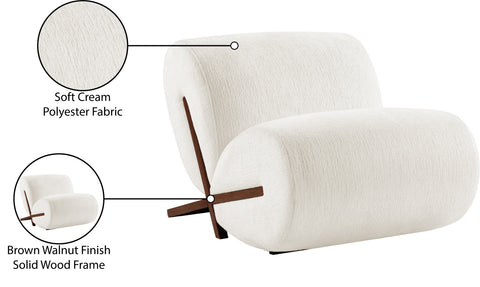 Waverly Cream Fabric Upholstered Accent Chair, 1 Piece (Style 3)
