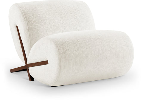 Waverly Cream Fabric Upholstered Accent Chair, 1 Piece (Style 3)