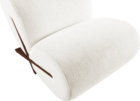Waverly Cream Fabric Upholstered Accent Chair, 1 Piece (Style 3)