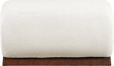 Waverly Cream Fabric Upholstered Ottoman, 1 Piece (Style 3)