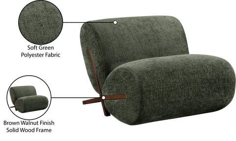 Waverly Green Fabric Upholstered Accent Chair, 1 Piece (Style 2)