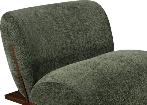 Waverly Green Fabric Upholstered Accent Chair, 1 Piece (Style 2)