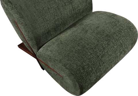 Waverly Green Fabric Upholstered Accent Chair, 1 Piece (Style 2)