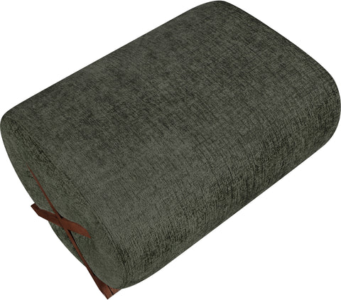 Waverly Green Fabric Upholstered Ottoman, 1 Piece (Style 2)