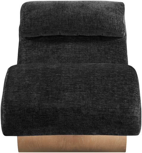 Rowan Black Fabric Upholstered Chaise Lounge, 1 Piece