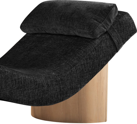 Rowan Black Fabric Upholstered Chaise Lounge, 1 Piece