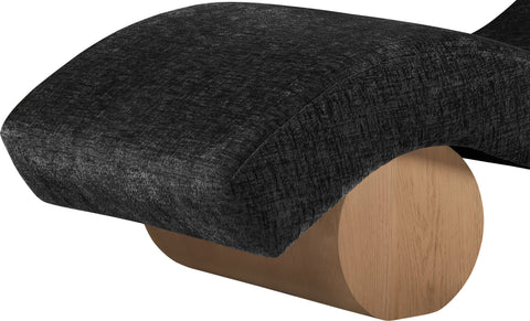 Rowan Black Fabric Upholstered Chaise Lounge, 1 Piece