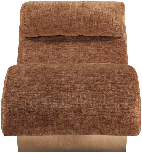 Rowan Cognac Fabric Upholstered Chaise Lounge, 1 Piece