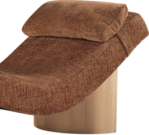 Rowan Cognac Fabric Upholstered Chaise Lounge, 1 Piece
