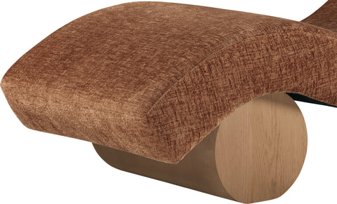 Rowan Cognac Fabric Upholstered Chaise Lounge, 1 Piece