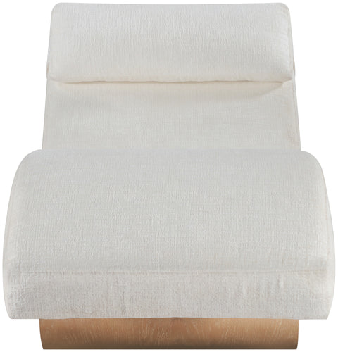 Rowan Cream Fabric Upholstered Chaise Lounge, 1 Piece