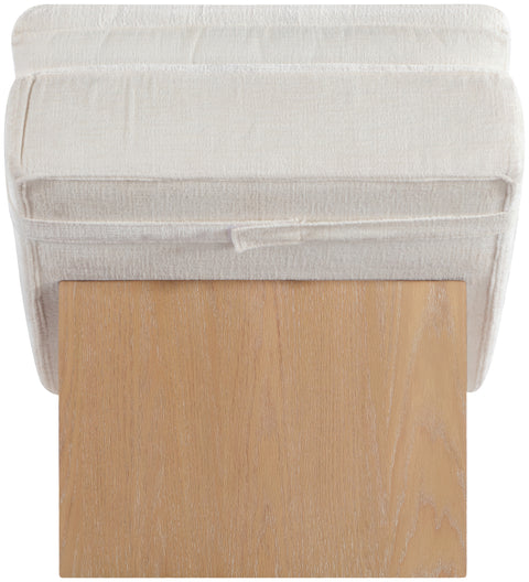 Rowan Cream Fabric Upholstered Chaise Lounge, 1 Piece