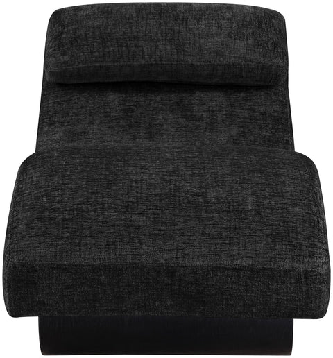Rowan Black Fabric Upholstered Chaise Lounge, 1 Piece (Style 2)