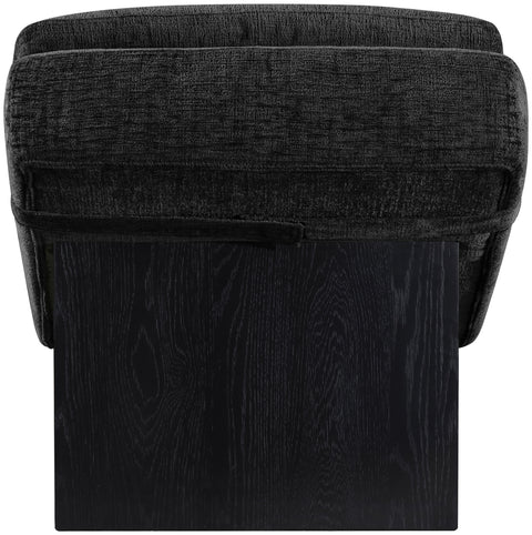 Rowan Black Fabric Upholstered Chaise Lounge, 1 Piece (Style 2)