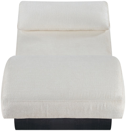 Rowan Cream Fabric Upholstered Chaise Lounge, 1 Piece (Style 2)
