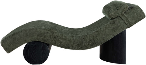 Rowan Green Fabric Upholstered Chaise Lounge, 1 Piece