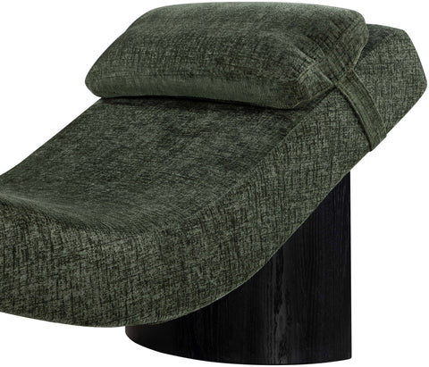 Rowan Green Fabric Upholstered Chaise Lounge, 1 Piece