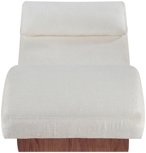Rowan Cream Fabric Upholstered Chaise Lounge, 1 Piece (Style 3)