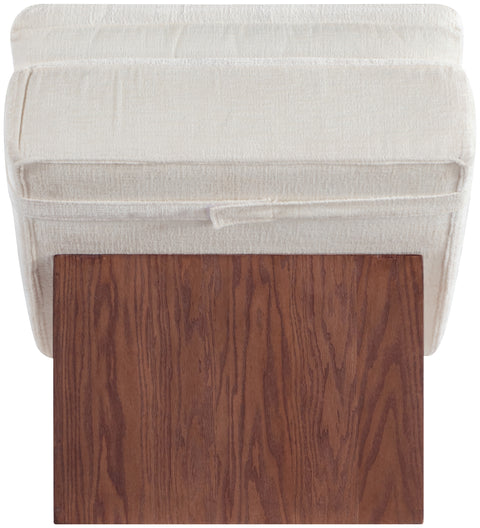 Rowan Cream Fabric Upholstered Chaise Lounge, 1 Piece (Style 3)