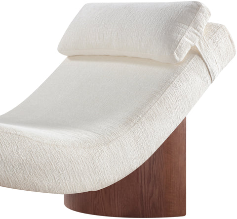Rowan Cream Fabric Upholstered Chaise Lounge, 1 Piece (Style 3)