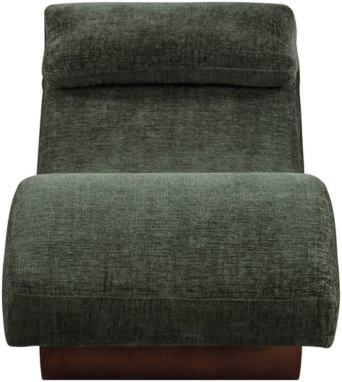 Rowan Green Fabric Upholstered Chaise Lounge, 1 Piece (Style 2)