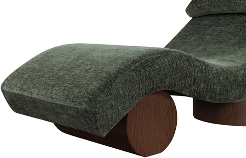 Rowan Green Fabric Upholstered Chaise Lounge, 1 Piece (Style 2)