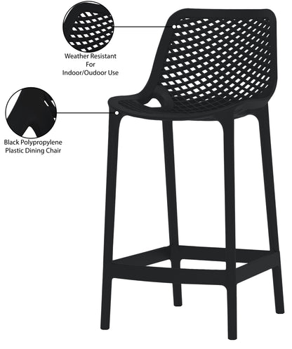 Jayce Black Outdoor Patio Stool Black