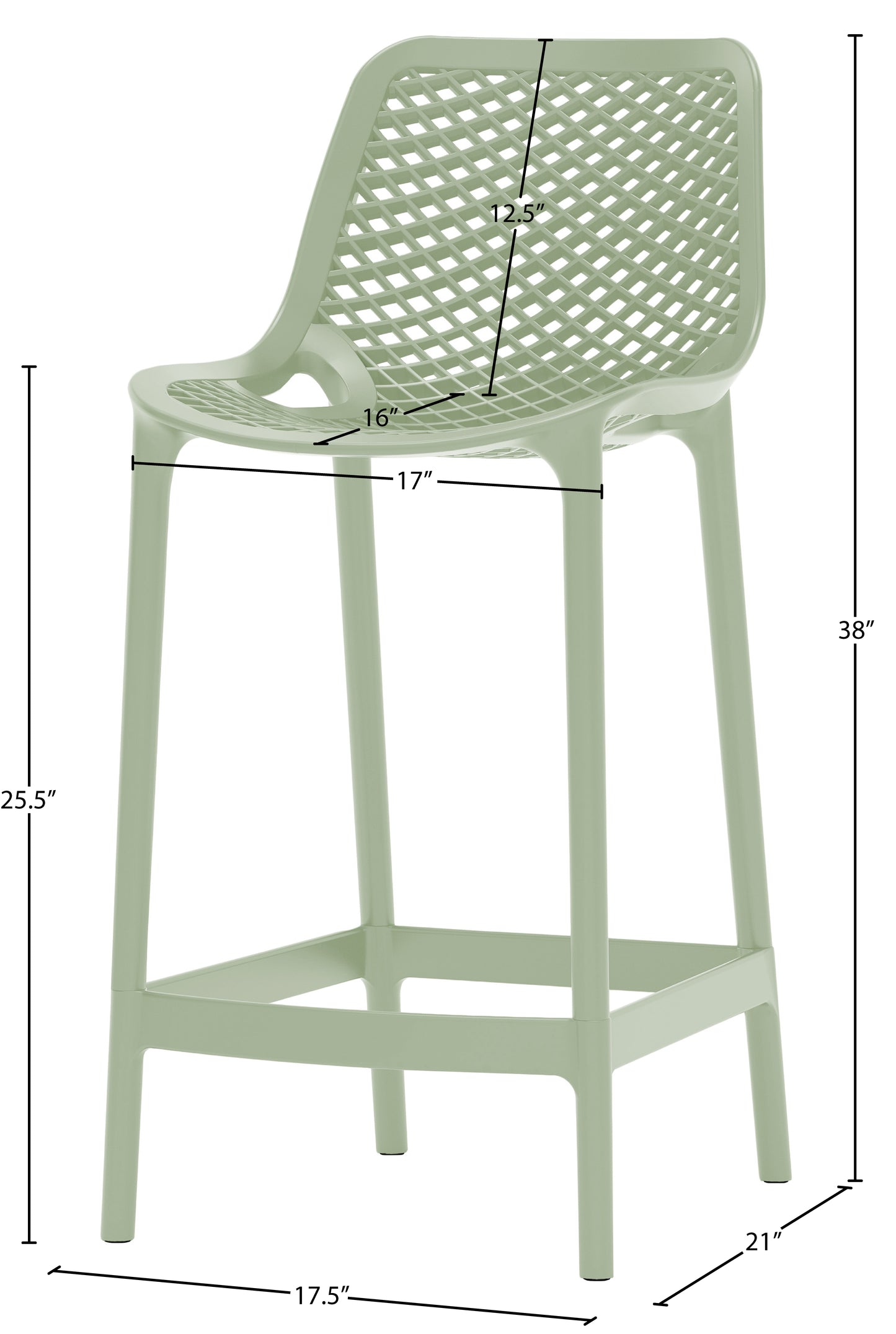 jayce mint outdoor patio stool mint