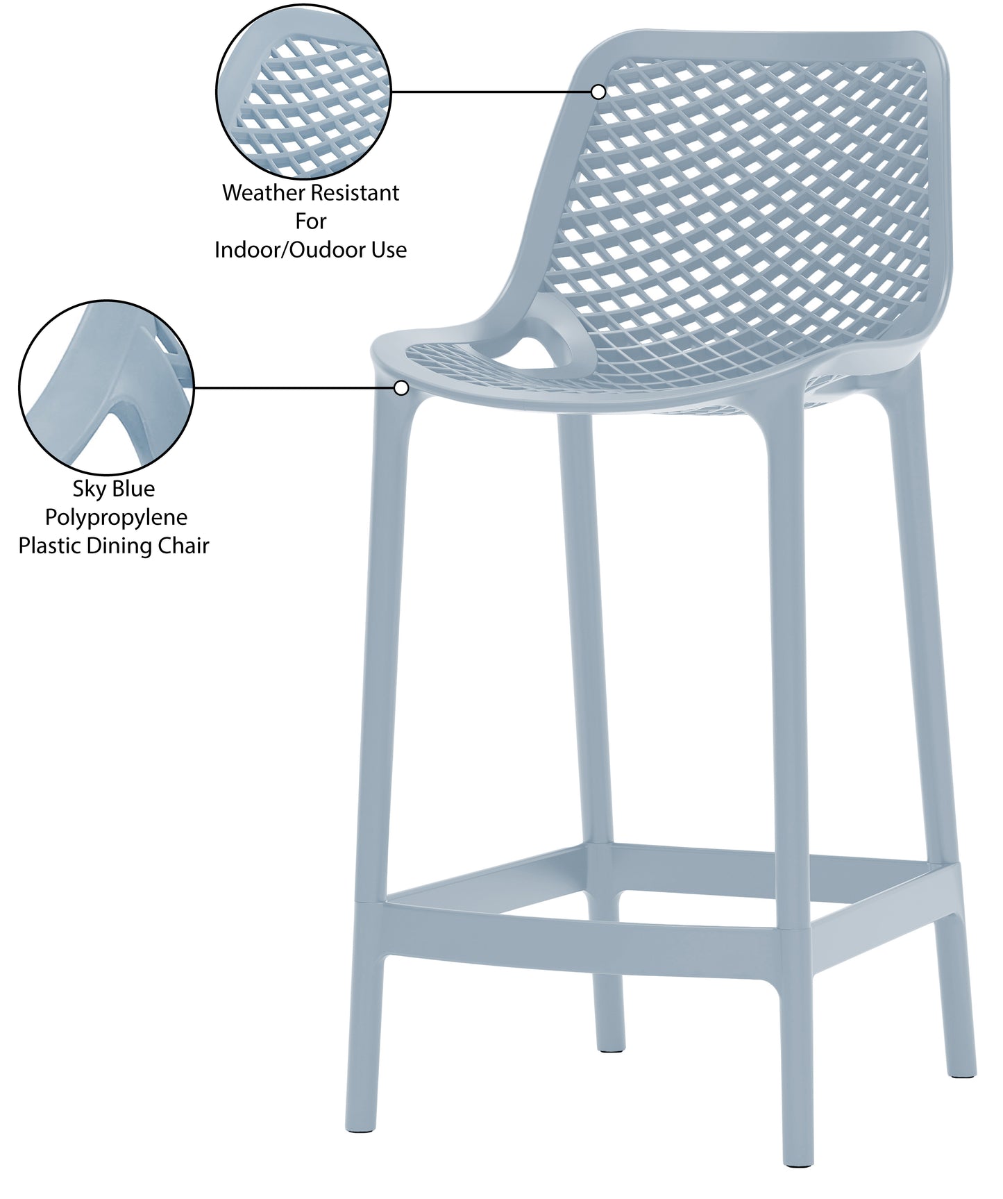 jayce sky blue outdoor patio stool skyblue