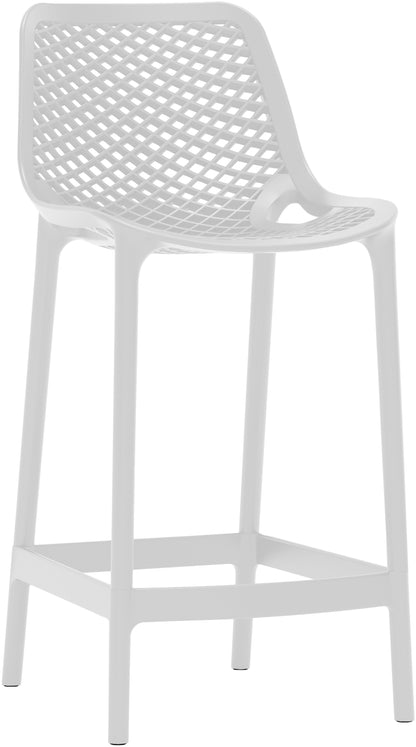 Jayce White Outdoor Patio Stool White