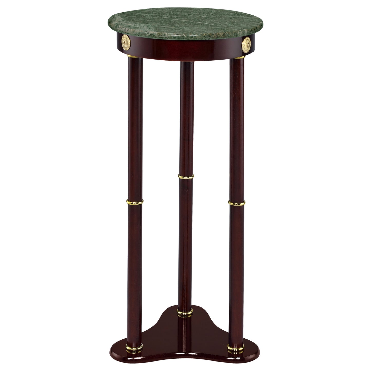 grant round marble top accent side table merlot