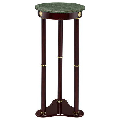 Grant Round Marble Top Accent Side Table Merlot