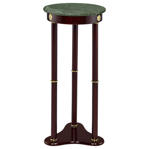 Eliam Round Marble Top Accent Side Table MerlotMerlot