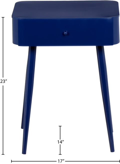 Celeste 17" Navy Iron Nightstand, 1 Piece