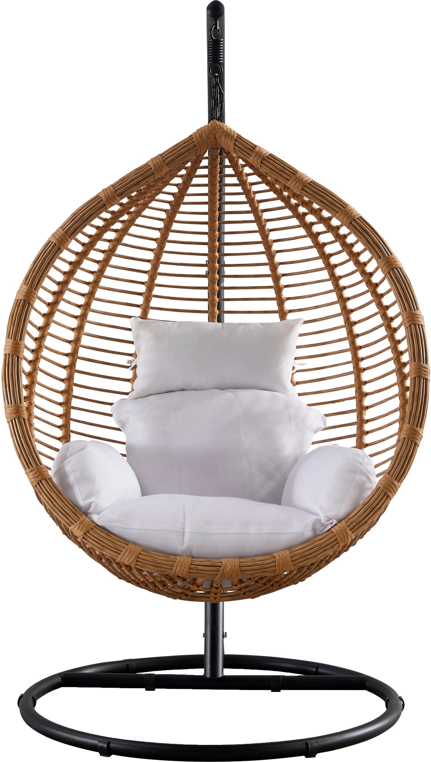 zane natural color outdoor patio swing chair