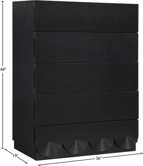 Vale Black Oak Veneer Chest, 1 Piece
