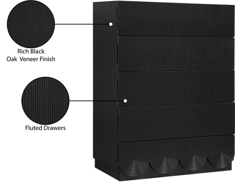Vale Black Oak Veneer Chest, 1 Piece
